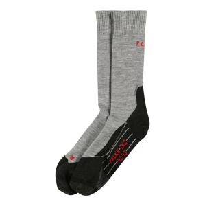 FALKE Športové ponožky  sivá melírovaná / čierna / červená