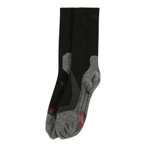 FALKE Športové ponožky  čierna / sivá melírovaná / červená