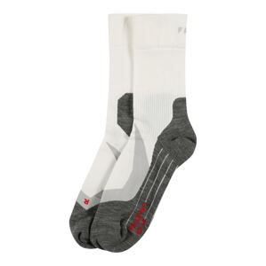 FALKE Športové ponožky  biela / sivá melírovaná / červená