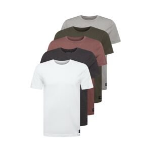Abercrombie & Fitch Tričko  sivá / červená / biela / zelená