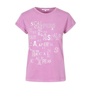Scalpers T-Shirt  svetlofialová / biela