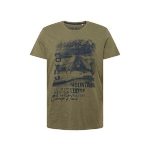 CAMP DAVID T-Shirt  olivová / čierna / sivá