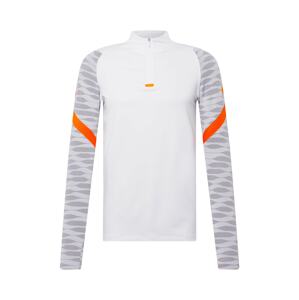 NIKE Funkčné tričko 'Strike'  biela / oranžová / sivá / svetlosivá
