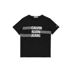 Calvin Klein Jeans Tričko 'Dimention'  čierna / biela