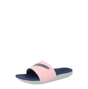 NIKE Plážové / kúpacie topánky 'Kawa'  ružová / námornícka modrá / strieborná