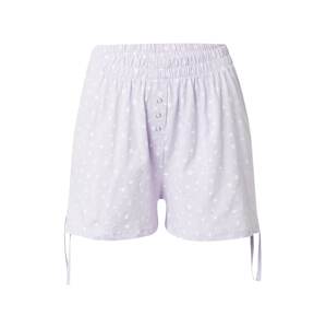 Cotton On Body Pyžamové nohavice  pastelovo fialová / biela