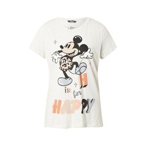 PRINCESS GOES HOLLYWOOD Tričko 'Disney Mickey Happy'  svetlosivá / čierna / lososová / svetlomodrá