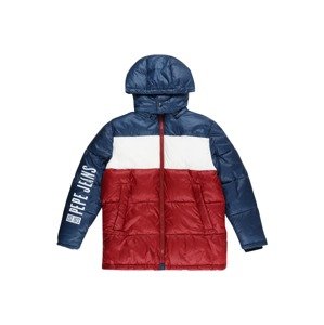 Pepe Jeans Zimná bunda 'Fenton'  tmavočervená / námornícka modrá / biela
