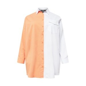 Missguided Plus Košeľové šaty  oranžová / biela