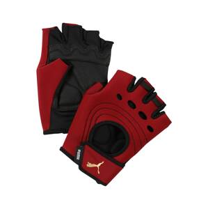 PUMA Športové rukavice  tmavočervená / čierna / zlatá / biela