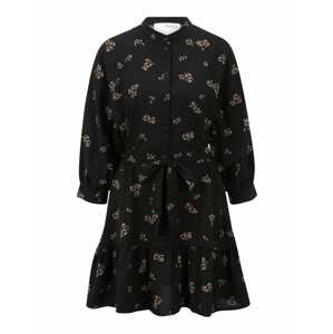 Selected Femme Petite Košeľové šaty  čierna / svetlobéžová