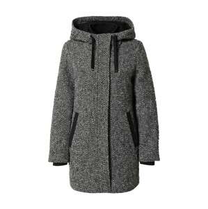 ESPRIT Zimný kabát  čierna / biela