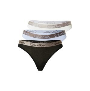 Calvin Klein Underwear Tangá  čierna / azúrová / biela / striebornosivá
