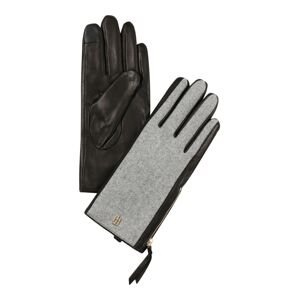 TOMMY HILFIGER Prstové rukavice  sivá / čierna