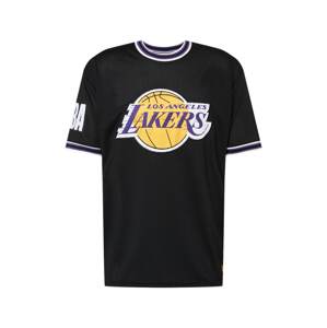 NEW ERA Shirt 'Los Angeles Lakers'  čierna / tmavofialová / biela / oranžová