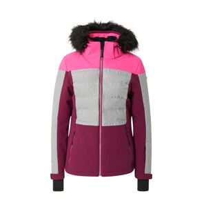 KILLTEC Outdoorová bunda  tmavoružová / sivá / ružová