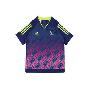 ADIDAS PERFORMANCE Funkčné tričko 'Messi Iconic'  tmavomodrá / ružová / žltá