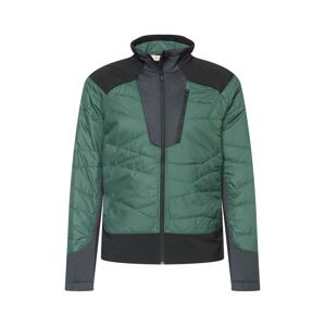 VAUDE Outdoorová bunda 'Minaki'  zelená / sivá melírovaná / čierna