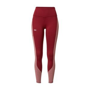 UNDER ARMOUR Športové nohavice  tmavočervená / červená melírovaná / biela