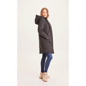 KnowledgeCotton Apparel Prechodný kabát 'Jasmine'  čierna