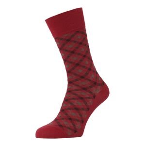 FALKE Ponožky 'Smart Check'  karmínovo červená / čierna / dymovo šedá
