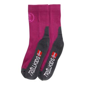 TROLLKIDS Športové ponožky  farba lesného ovocia / svetloružová / červená / tmavosivá / biela
