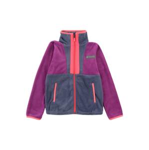 COLUMBIA Funkčná flisová bunda  fialová / tmavofialová / koralová