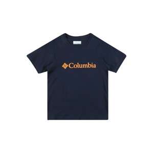 COLUMBIA Funkčné tričko 'Basin'  tmavomodrá / oranžová