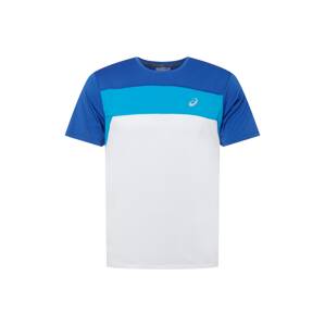 ASICS Funkčné tričko 'RACE'  biela / nebesky modrá / kráľovská modrá