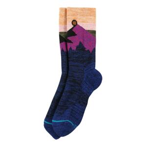 Stance Športové ponožky 'DIVIDE'  modrá melírovaná / fialová / s ružovými fľakmi / marhuľová