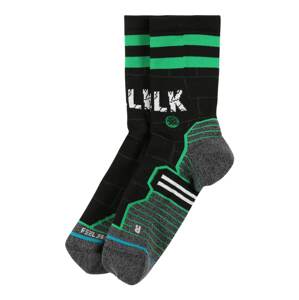 Stance Športové ponožky 'HULK CREW'  čierna / biela / trávovo zelená / tmavosivá