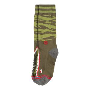 Stance Športové ponožky 'WARBIRD'  zelená / tmavosivá / biela / červená / kaki