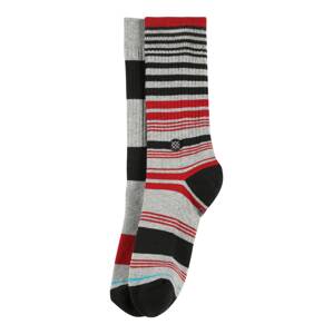 Stance Športové ponožky 'SUITED'  sivá / červená / čierna