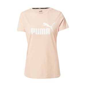 PUMA Funkčné tričko 'Essentials Heather'  broskyňová / biela