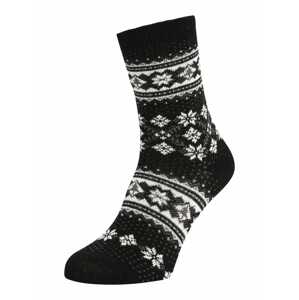 FALKE Ponožky 'Winter Holiday'  čierna / biela / tmavosivá