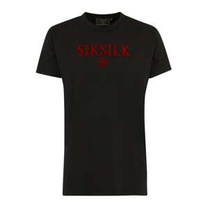 SikSilk T-Shirt  čierna / červená