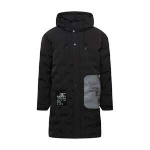 FREAKY NATION Zimný kabát  čierna / sivá