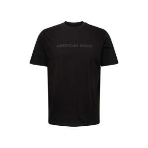 American Eagle Tričko  čierna / tmavosivá