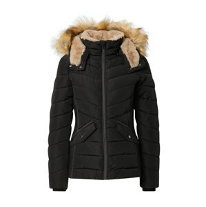 TOM TAILOR Zimná bunda  čierna / tmavobéžová