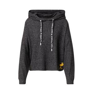 Frogbox Sweatshirt  čierna melírovaná / biela / žltá
