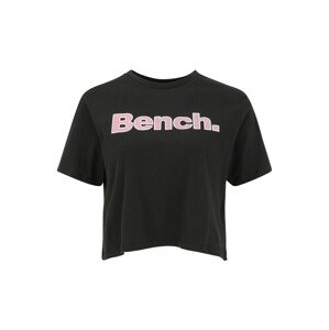 BENCH Tričko 'KAY'  čierna / ružová / biela