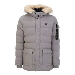 SikSilk Zimná bunda  sivá melírovaná / svetlohnedá