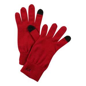 ARMANI EXCHANGE Prstové rukavice  červená / čierna