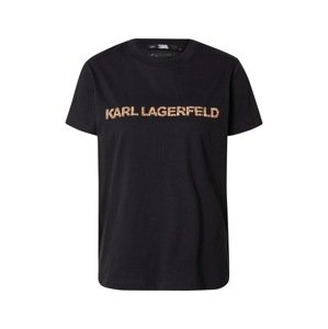 Karl Lagerfeld Tričko 'Kandy Krush'  čierna / bronzová