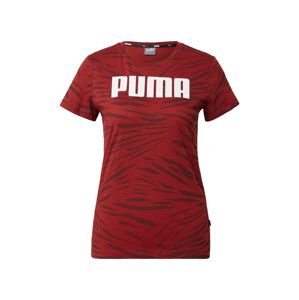 PUMA Funkčné tričko  jasne červená / vínovo červená / biela