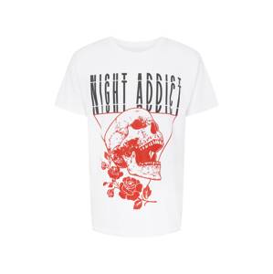 Night Addict Shirt  biela / čierna / červená