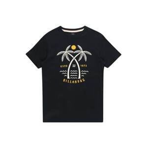 BILLABONG Funkčné tričko 'DOUBLE HEAD'  tmavomodrá / žltá / biela