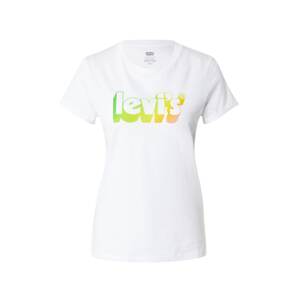 LEVI'S Tričko  biela / zelená / svetlozelená / oranžová