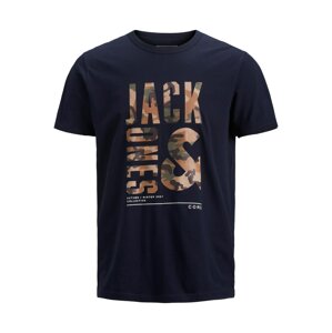 Jack & Jones Plus Tričko 'Street'  námornícka modrá / zmiešané farby