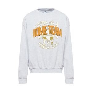 BDG Urban Outfitters Mikina 'HOME TEAM'  sivá melírovaná / oranžová / biela